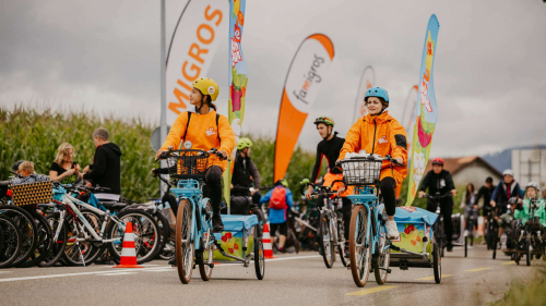 Festlaune trotz mässigem Wetter am diesjährigen slowUp Bodensee